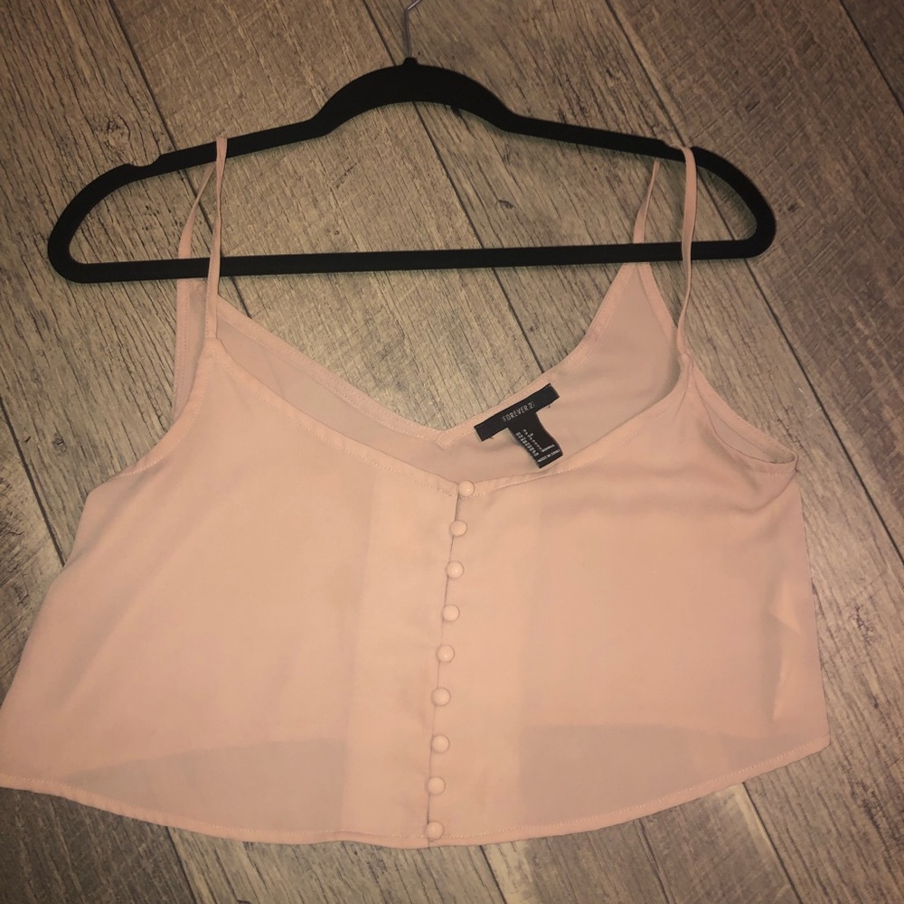 Light pink forever 21 crop top